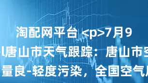 淘配网平台 <p>7月9日Mysteel唐山市天气跟踪：唐山市空气质量良-轻度污染，全国空气质量排名第298位</p>